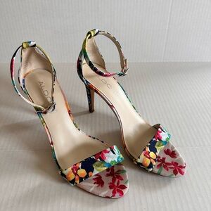 Floral Aldo 4 inch heels